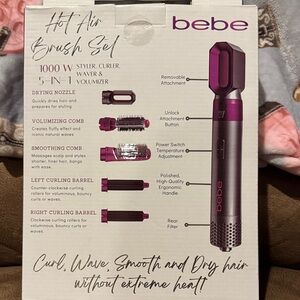 Bebe 5-in-1 Hot Air Brush Set in Pink and Black